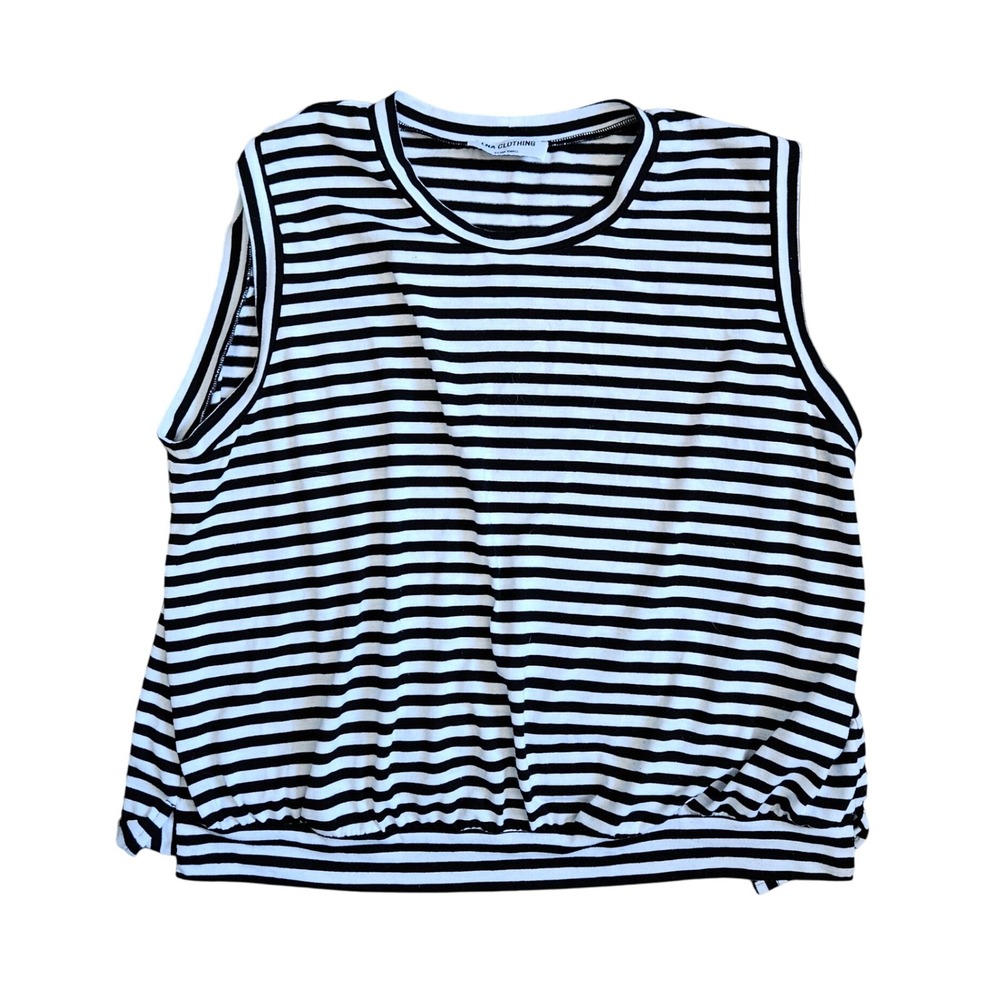 LNA Clothing Black & White Stripe Tank Top Womrns XS